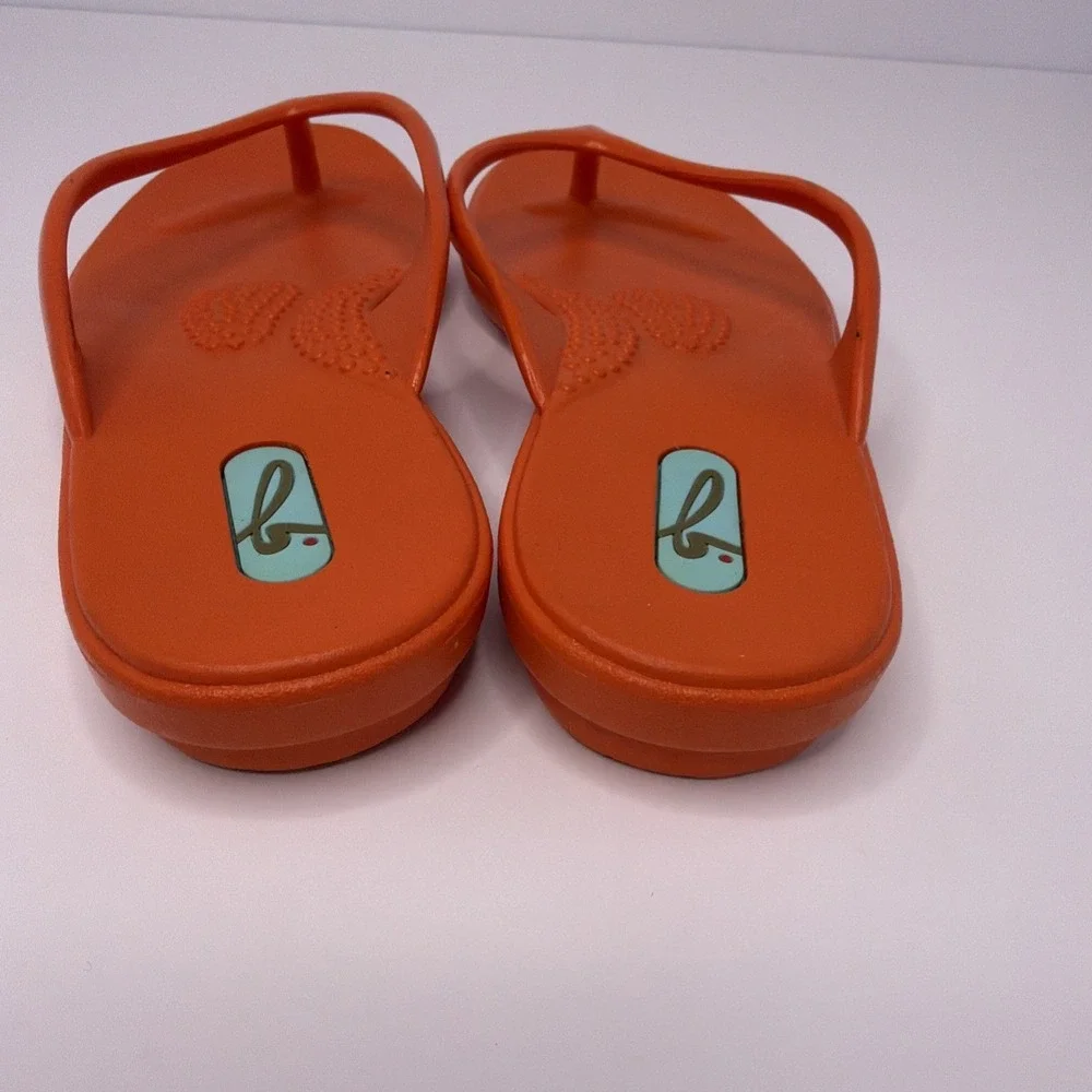 Oka B Sandal Flip Flop Thong Orange Xs Kids 3-4 Costal Beach Vacation Spring